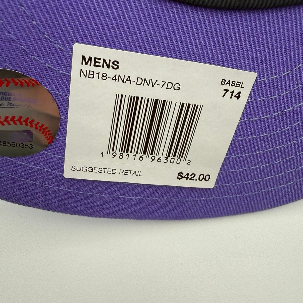 Nike Colorado Rockies Pro Cap Hat Mens 7 1/4 Blue Purple Baseball - Picture 4 of 5